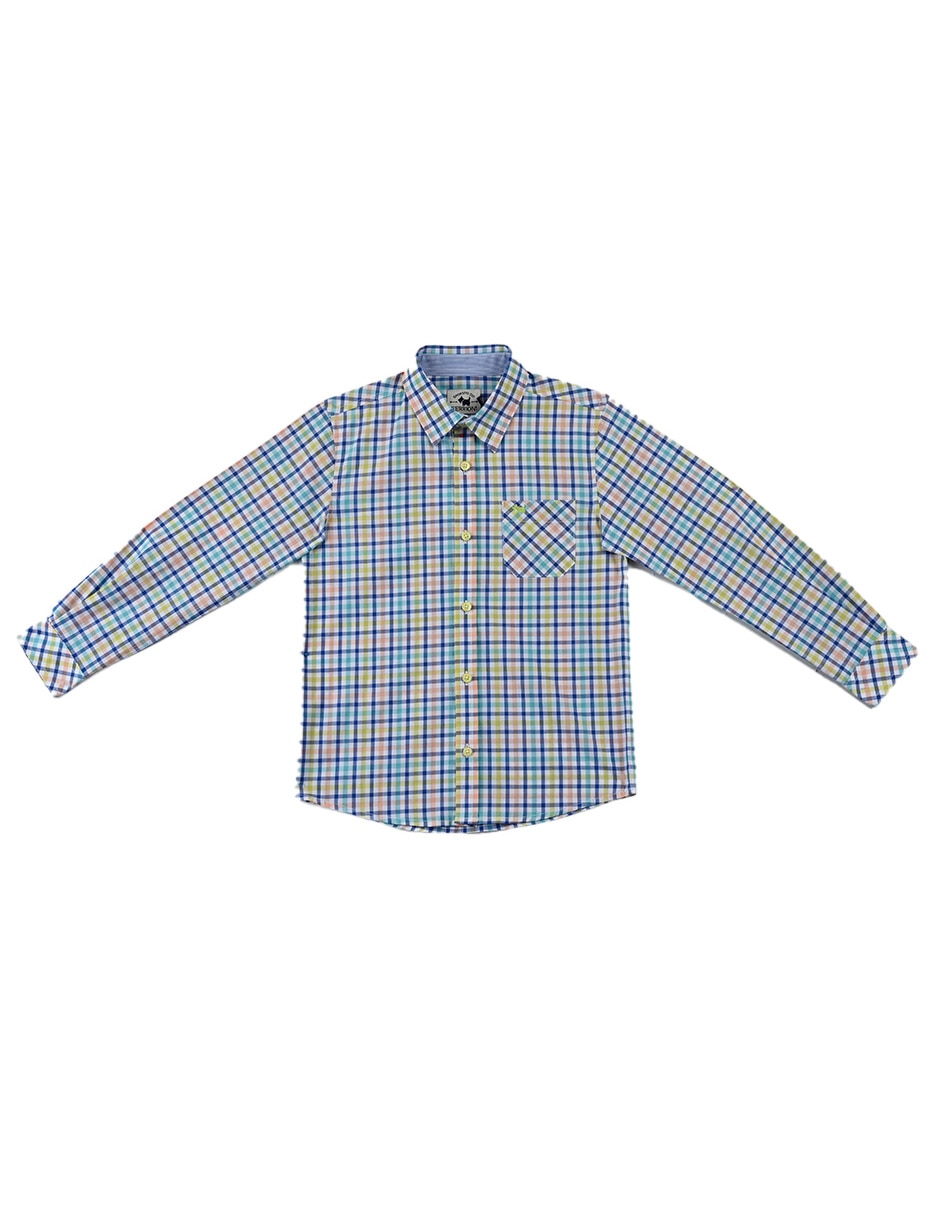 Camisa casual Emmu de algodón manga larga para niño 1
