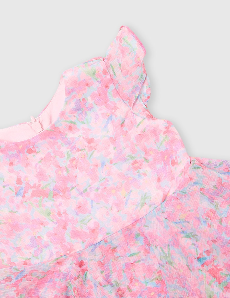 Vestido manga cap para niña 3