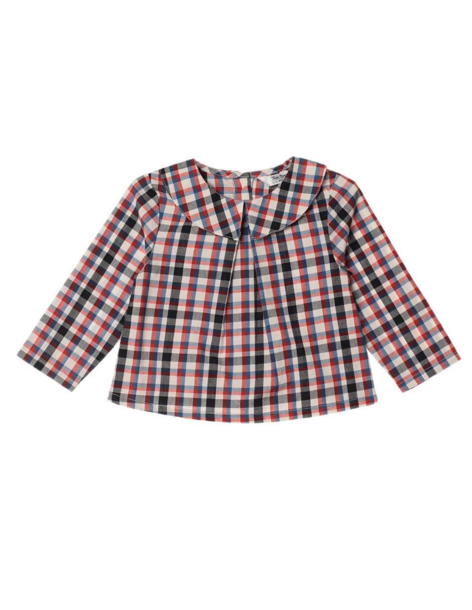 Camisa de algodón manga larga para bebé niño