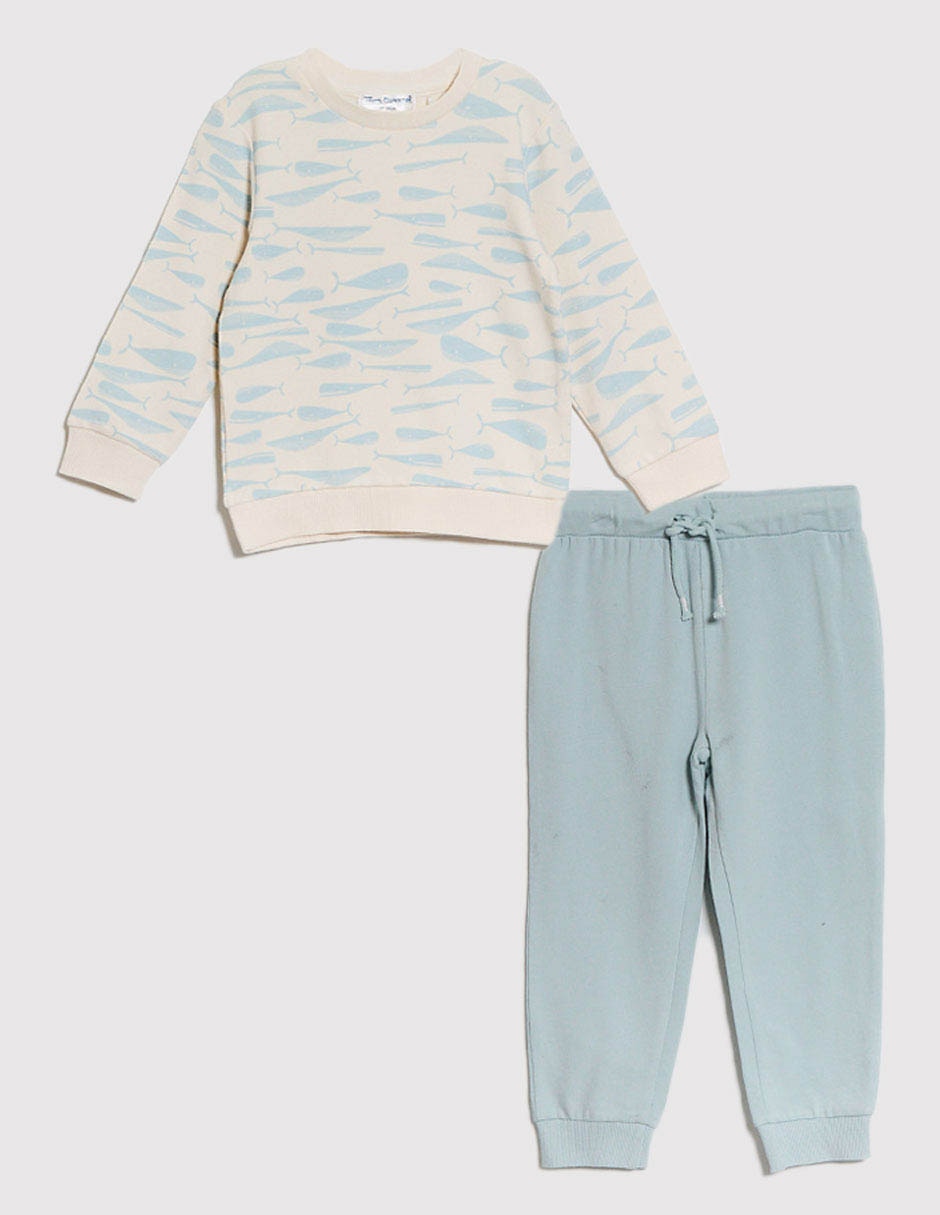 Conjunto pants de algodón para bebé niño Conjunto pants de algodón para bebé niño