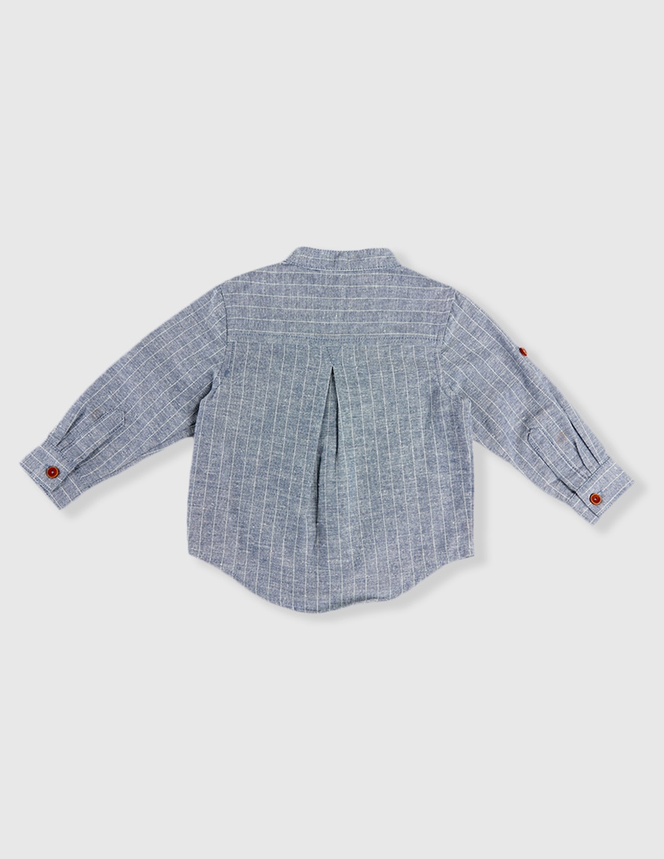 Camisa casual de algodón manga larga para niño 2