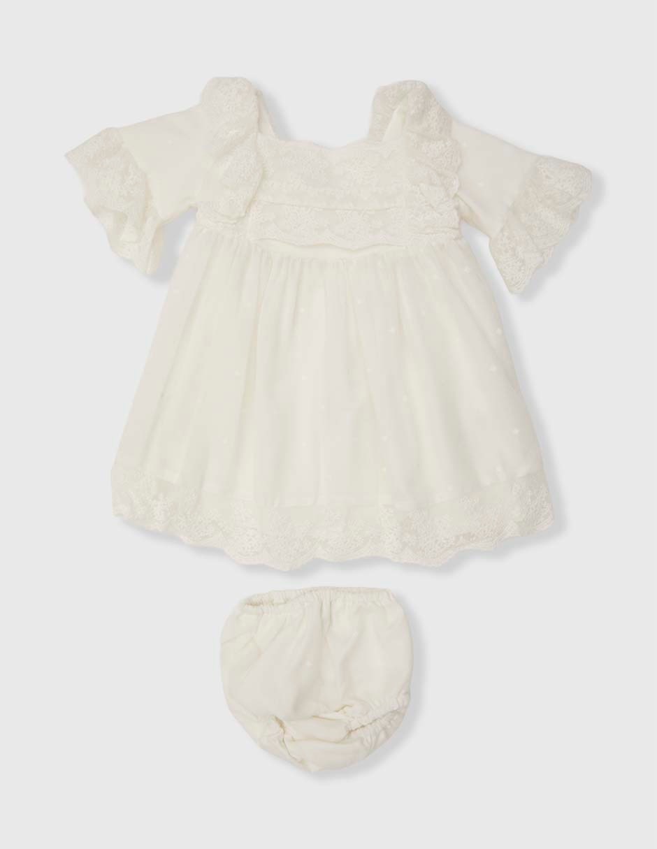 Vestido manga amplia para bebé niña Vestido manga amplia para bebé niña