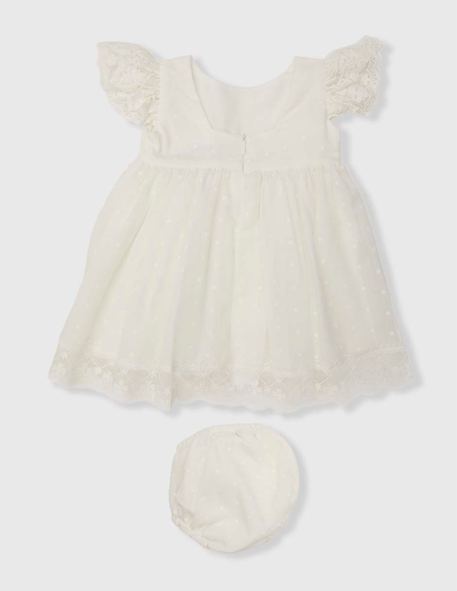 Vestido manga mariposa para bebé niña 2