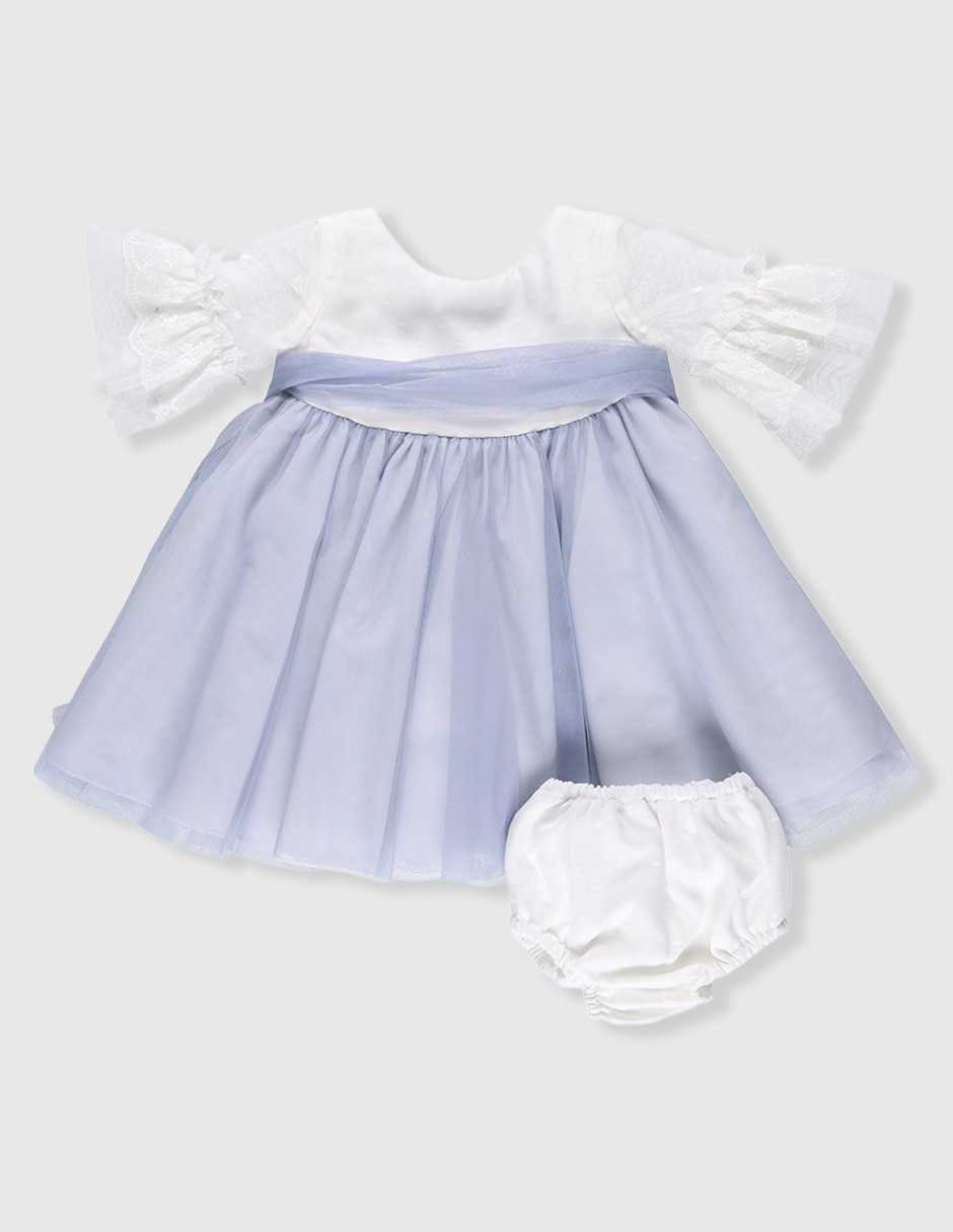 Vestido manga volantes para bebé niña Vestido manga volantes para bebé niña