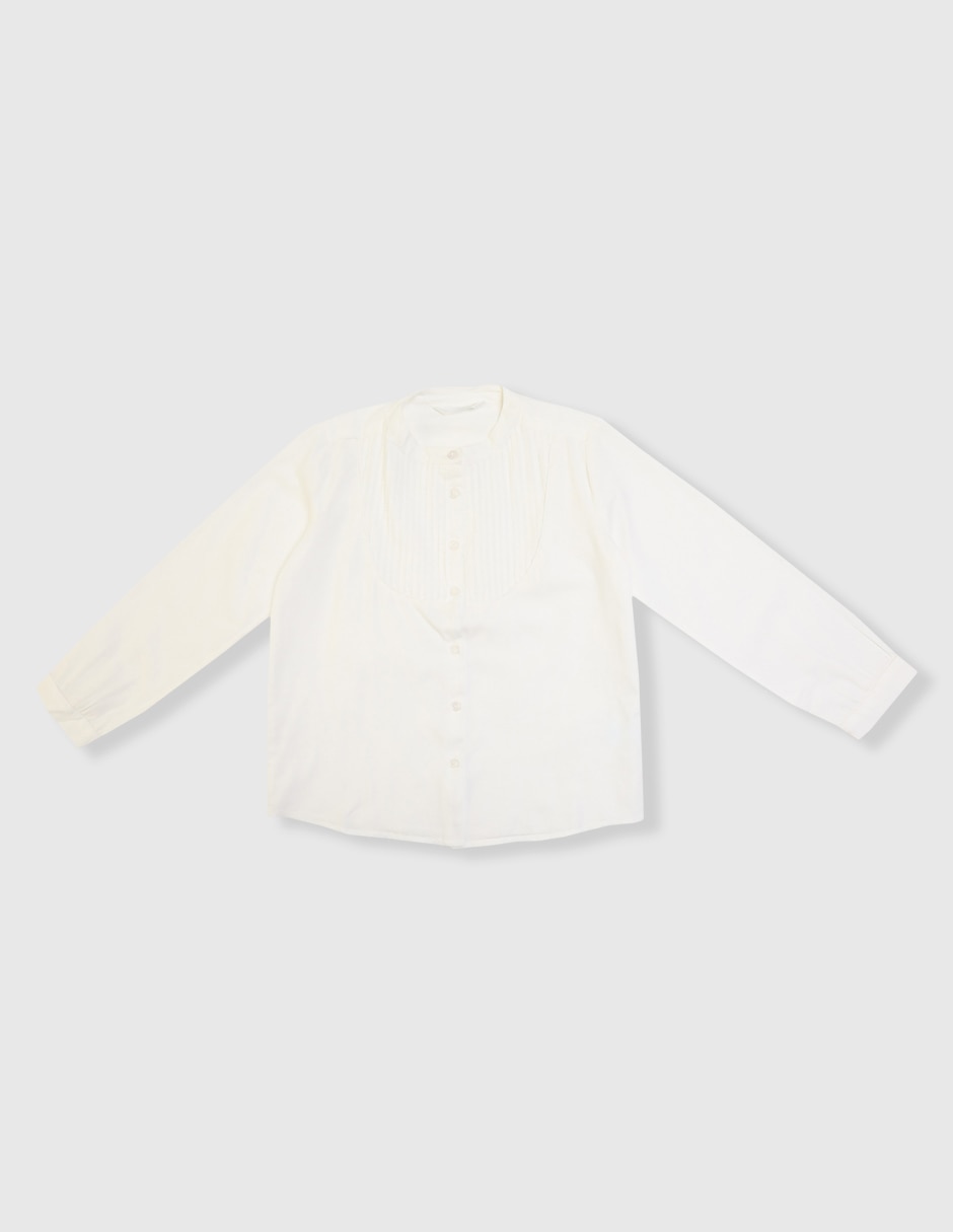 Camisa de vestir de algodón manga larga para niño Camisa de vestir de algodón manga larga para niño