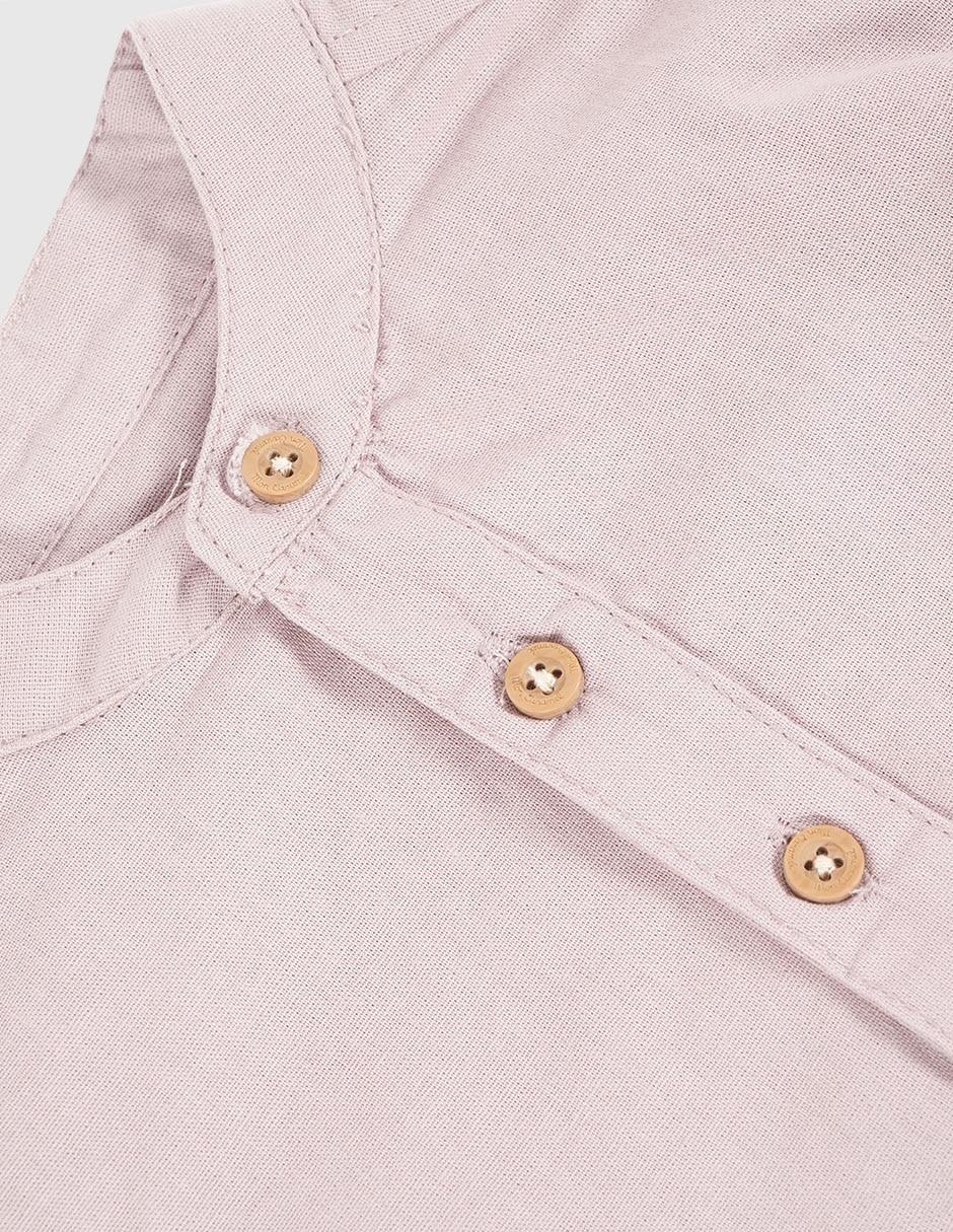Camisa de vestir de algodón manga larga para bebé niño 3