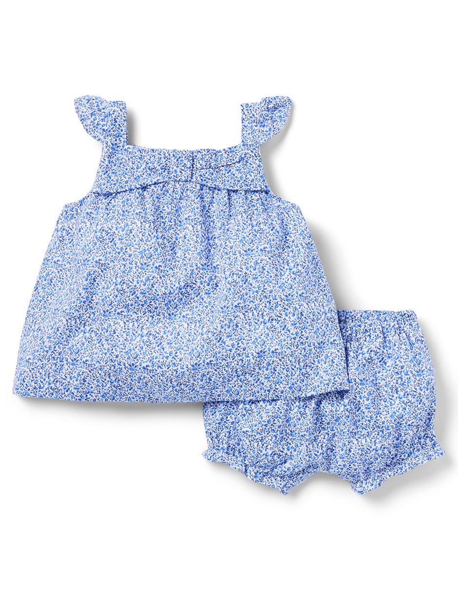 Vestido con calzón Janie And Jack manga volantes para bebé niña