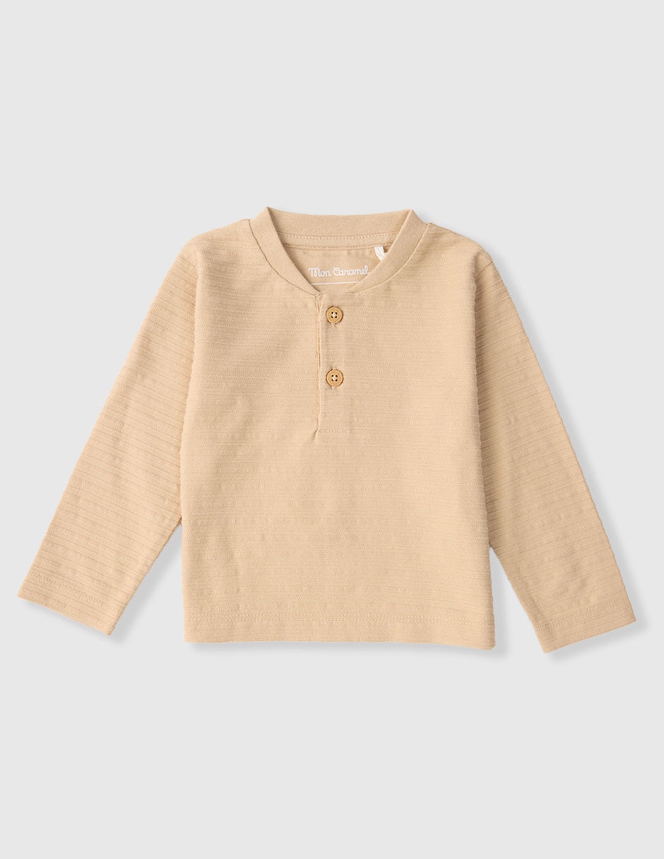 Playera manga larga para bebé unisex