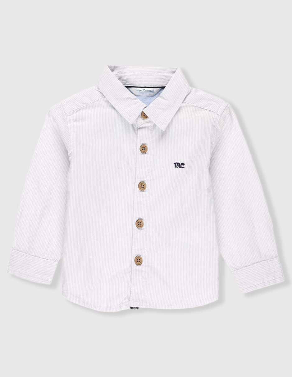 Camisa casual de algodón manga larga para niño Camisa casual de algodón manga larga para niño
