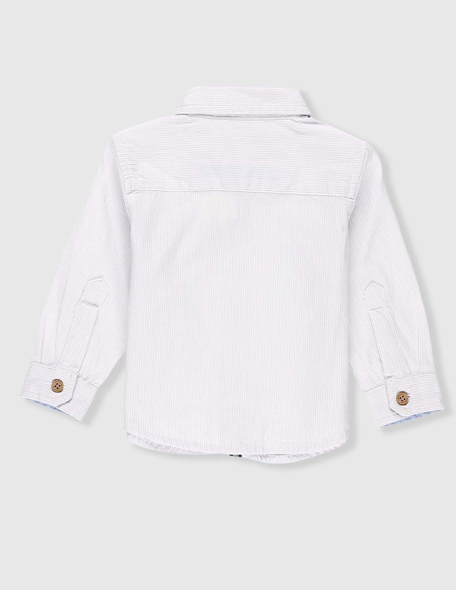 Camisa casual de algodón manga larga para niño 2