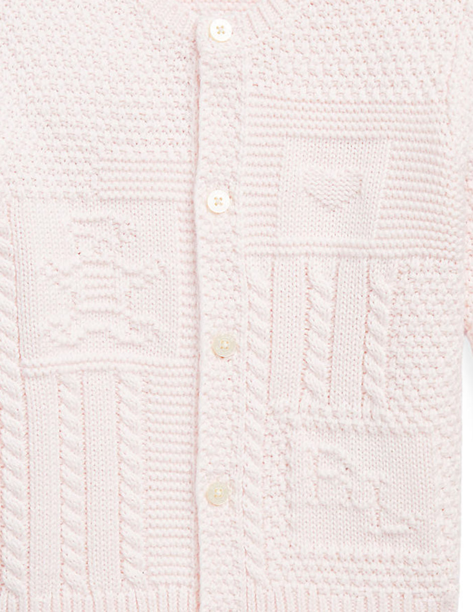 SUÉTER POLO RALPH L, 18-24 MESES, ROSA