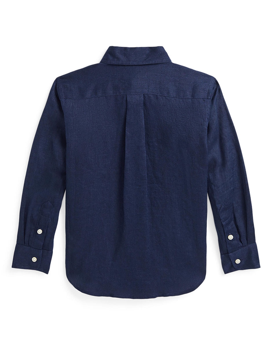 Camisa casual Polo de algodón manga larga para niño
