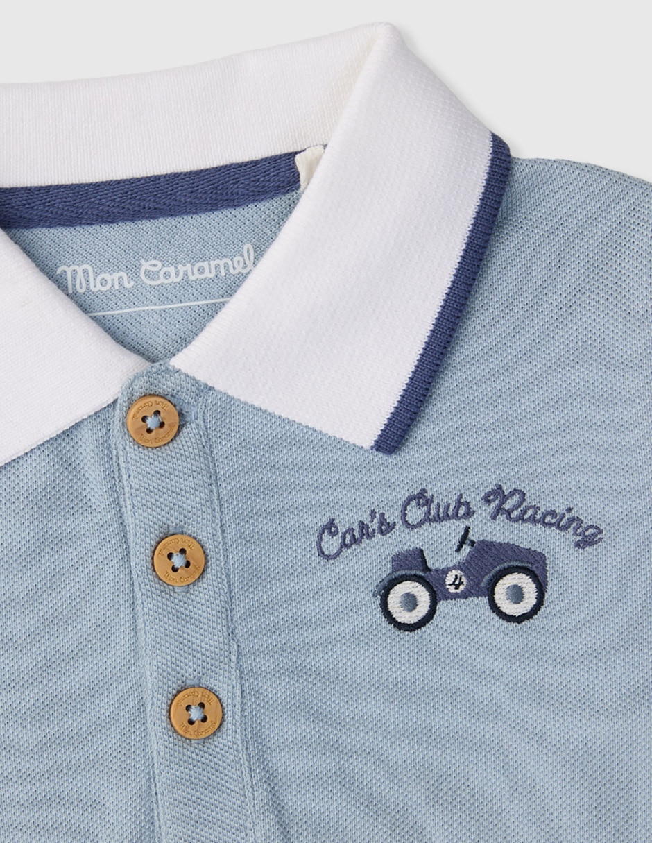 Playera tipo polo de algodón para niño 3