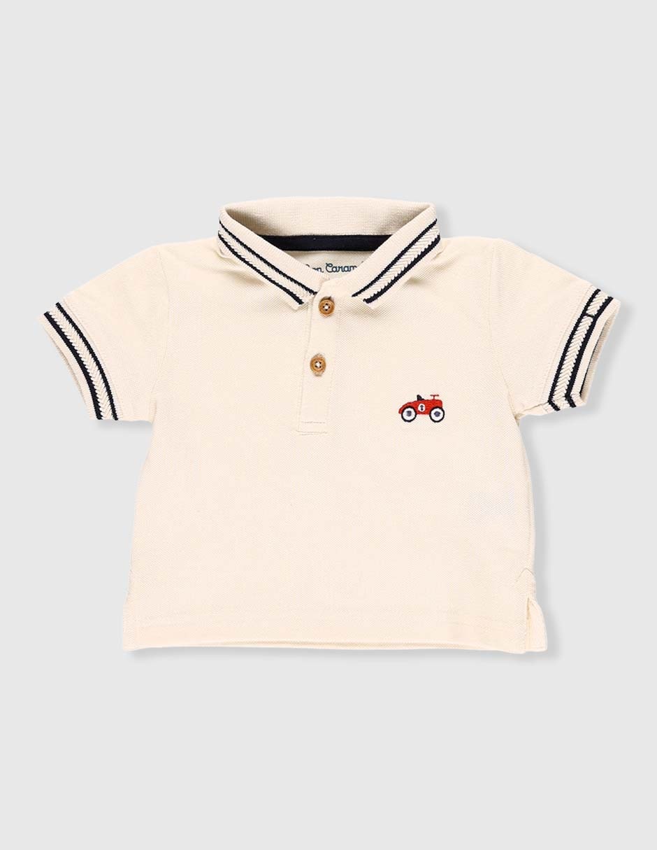 Playera tipo polo de algodón para bebé niño Playera tipo polo de algodón para bebé niño