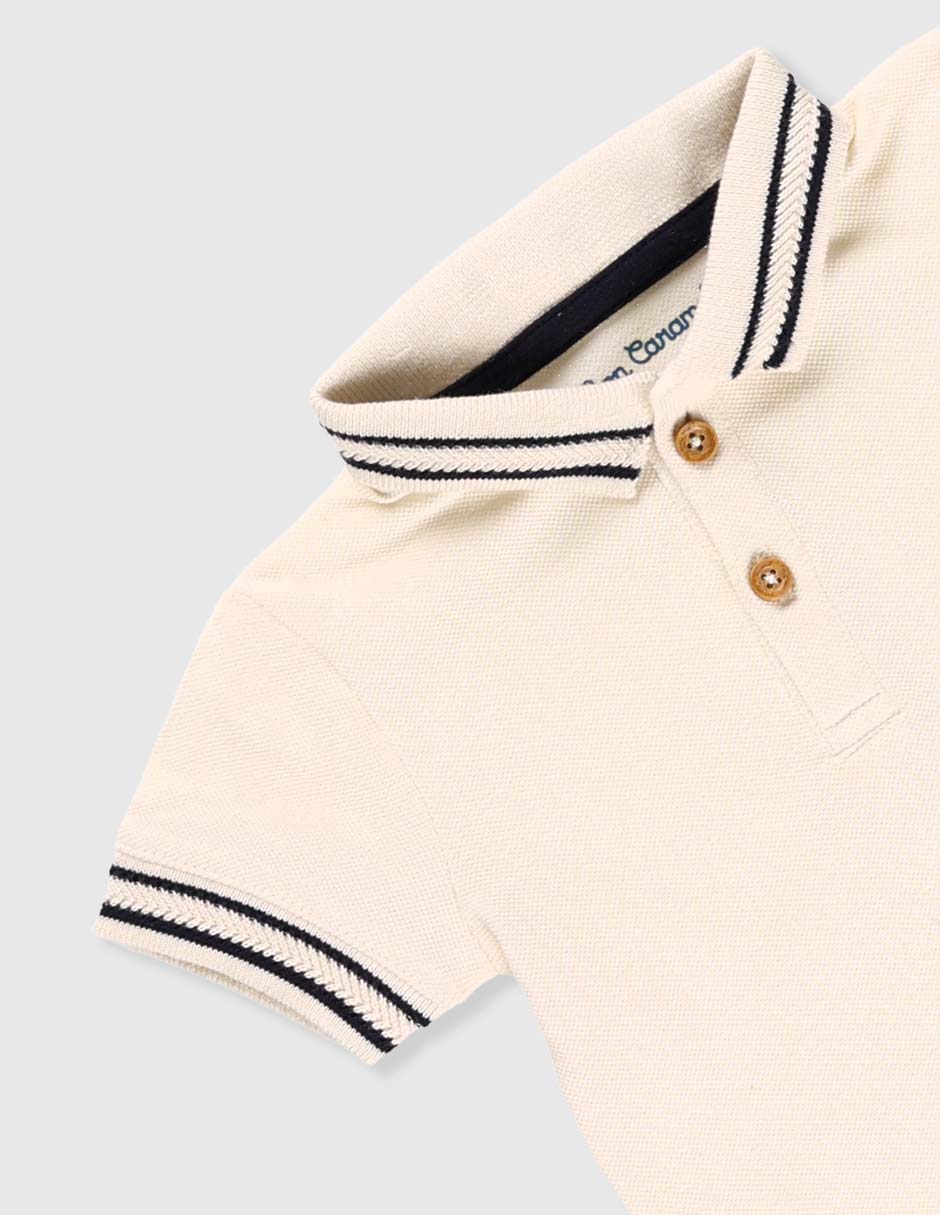 Playera tipo polo de algodón para bebé niño 3