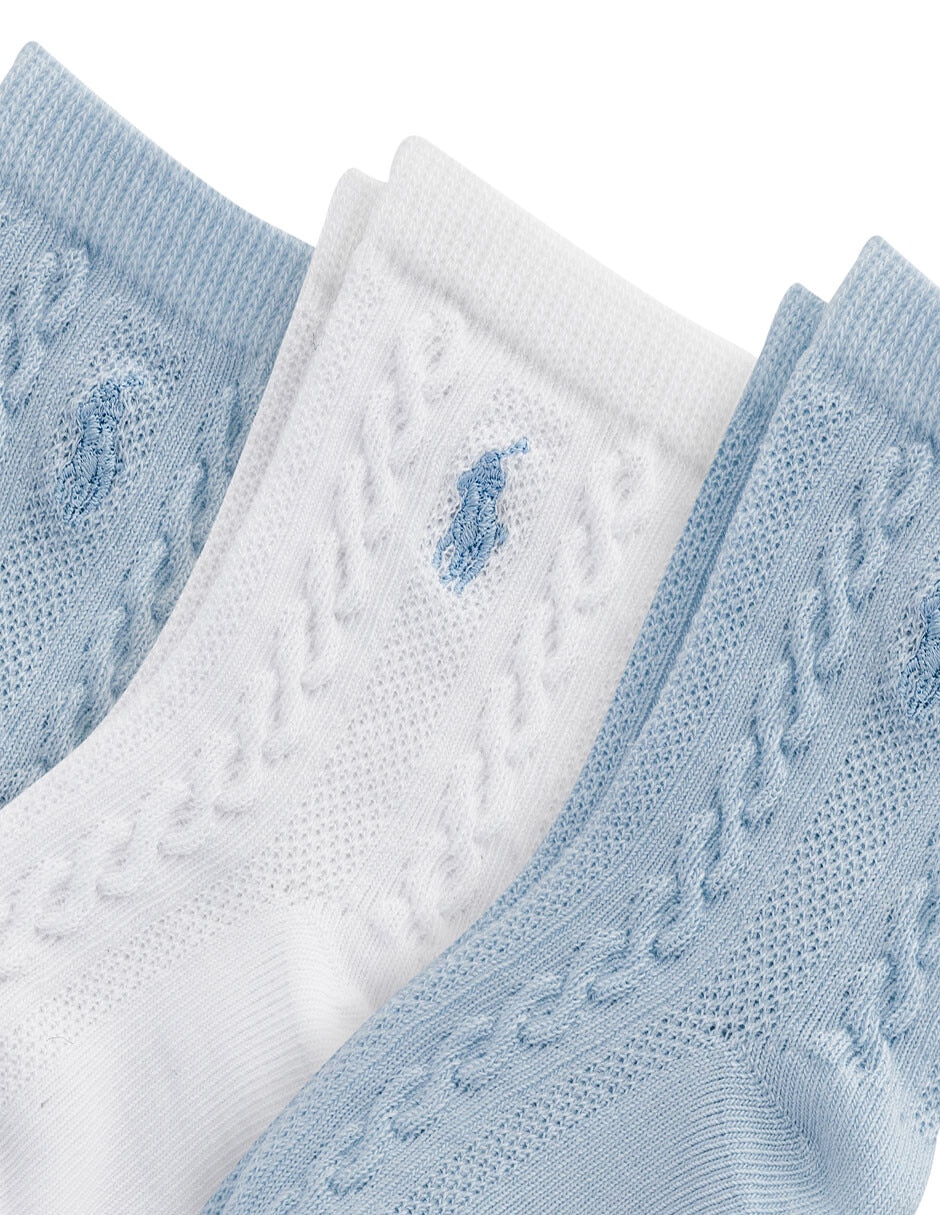 Set de calcetín de algodón para bebé niño 3 pares 3