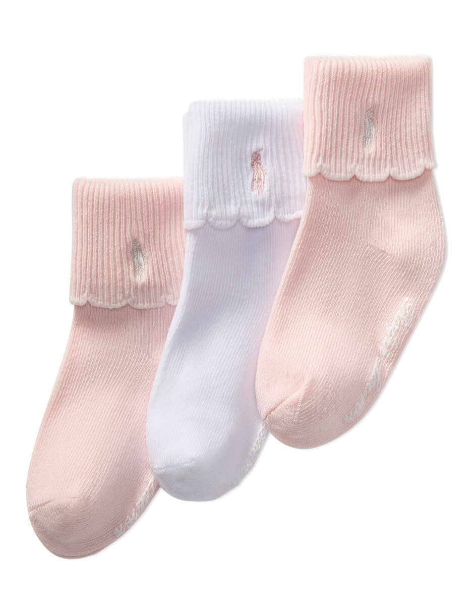 Set tobillo de algodón para niña 3 pares