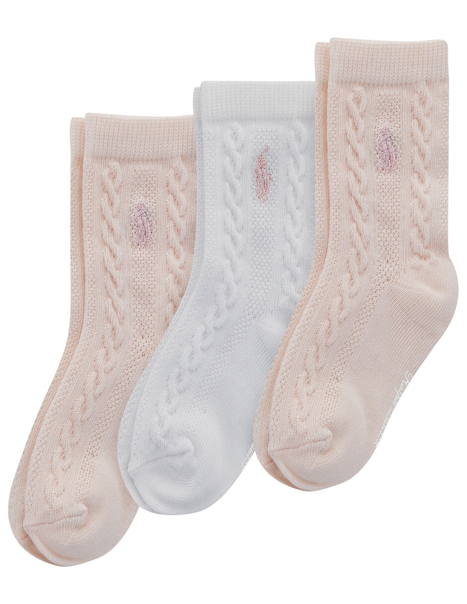 Set calcetín de algodón para bebé niña 3 pares Set calcetín de algodón para bebé niña 3 pares