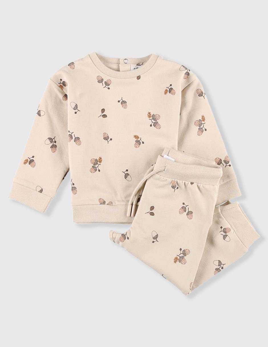 Conjunto pants de algodón para bebé niña