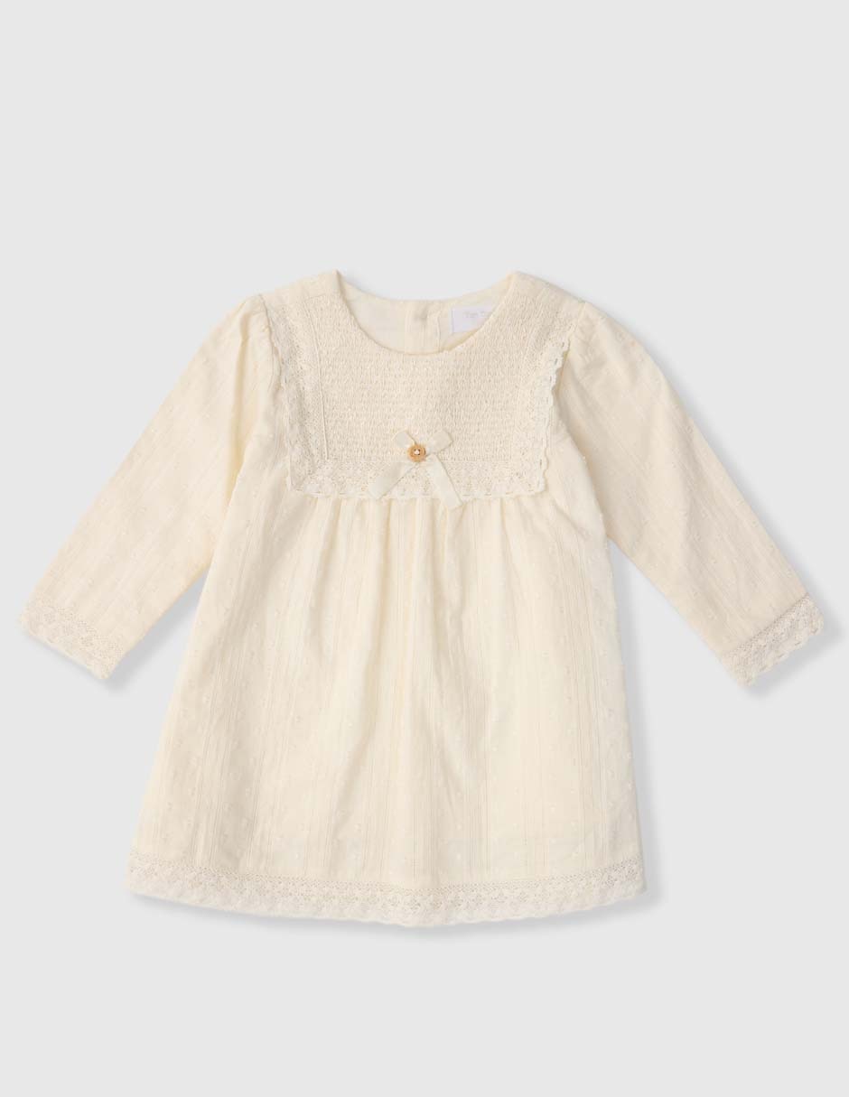 Vestido manga regular para bebé niña