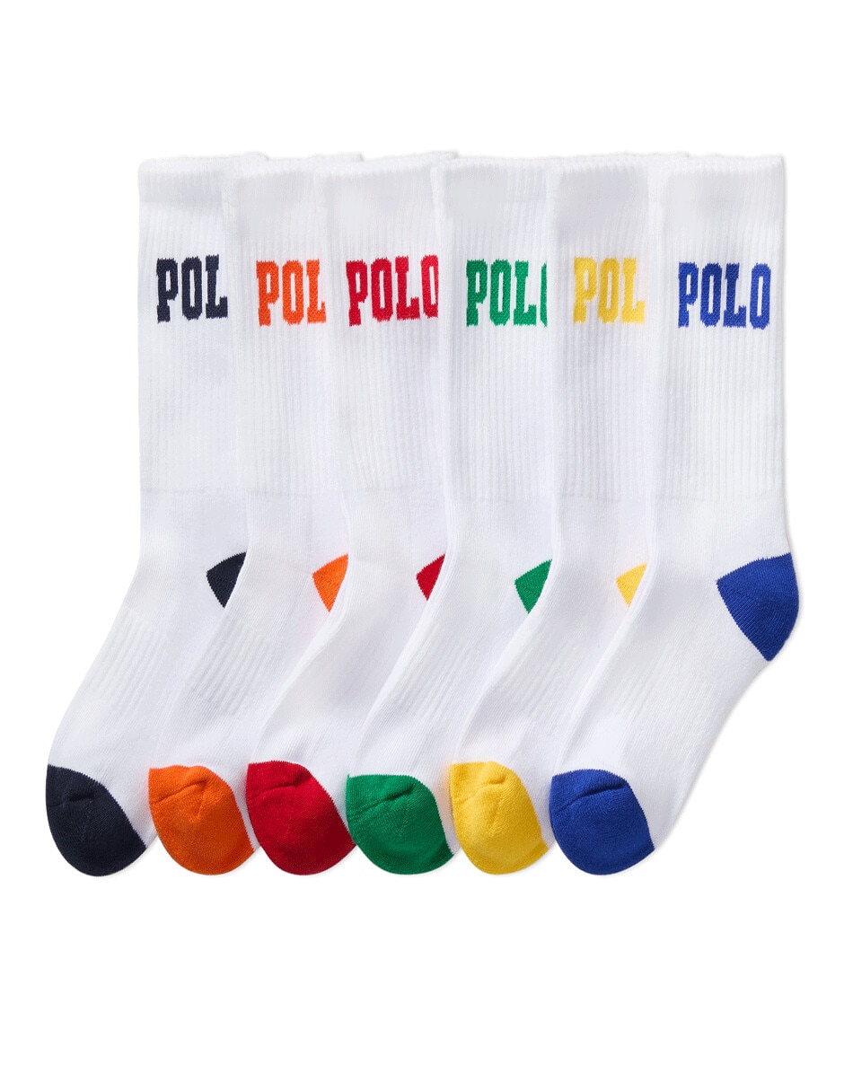 Calceta de algodón para niño 6 pares Calceta de algodón para niño 6 pares