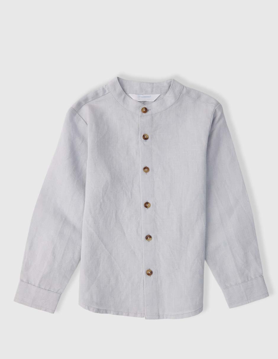 Camisa casual de algodón manga larga para niño Camisa casual de algodón manga larga para niño