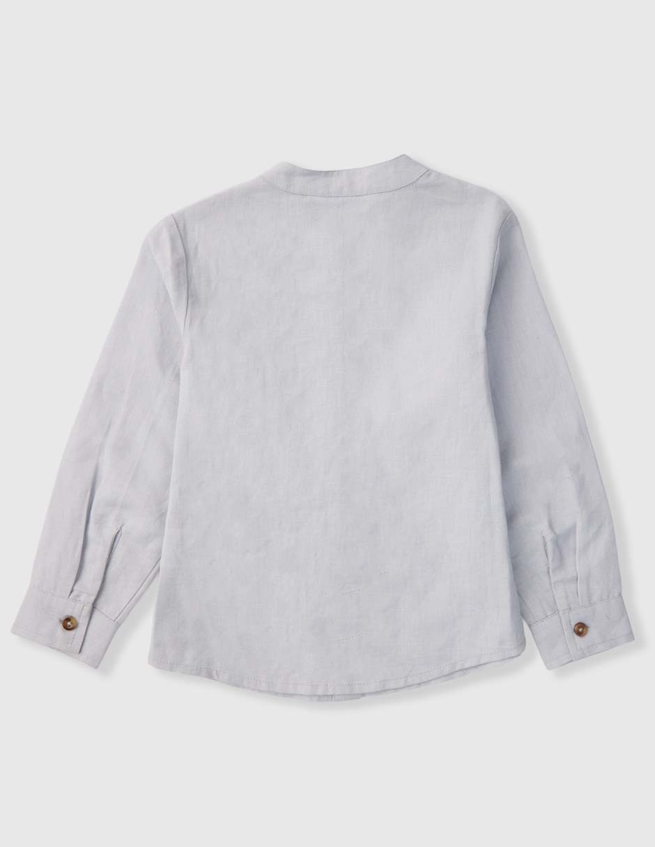 Camisa casual de algodón manga larga para niño 2