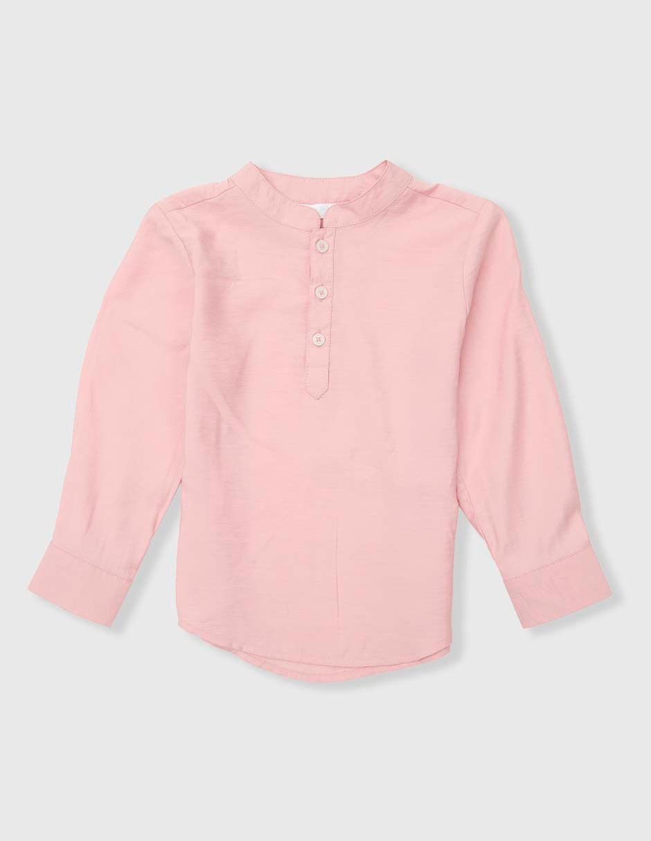 Camisa casual de algodón manga larga para niño Camisa casual de algodón manga larga para niño