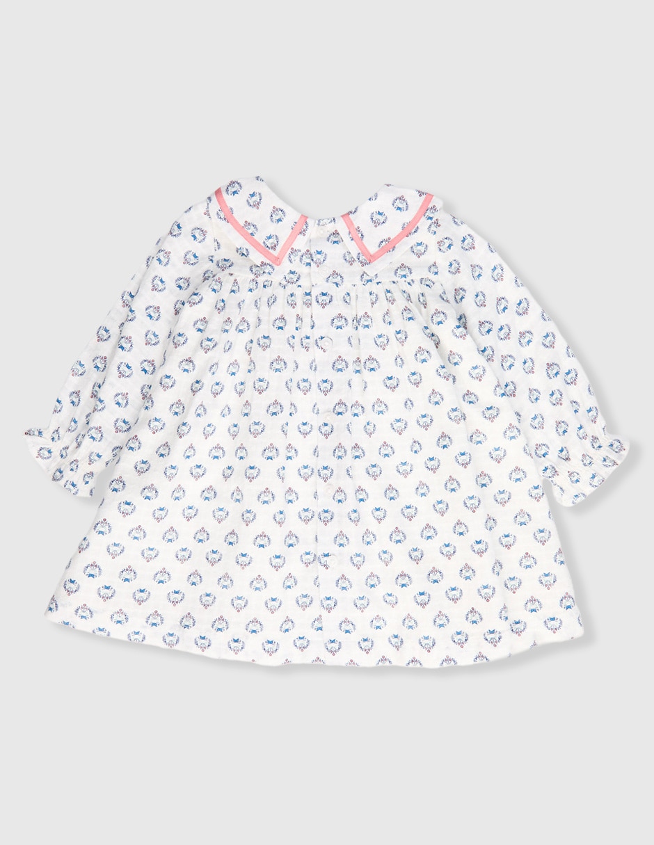 Vestido manga volantes para bebé niña 2