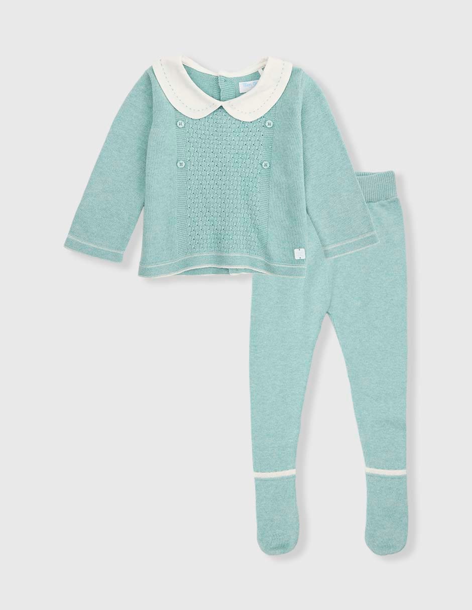 Conjunto Mon Caramel de algodón para bebé unisex 2 piezas