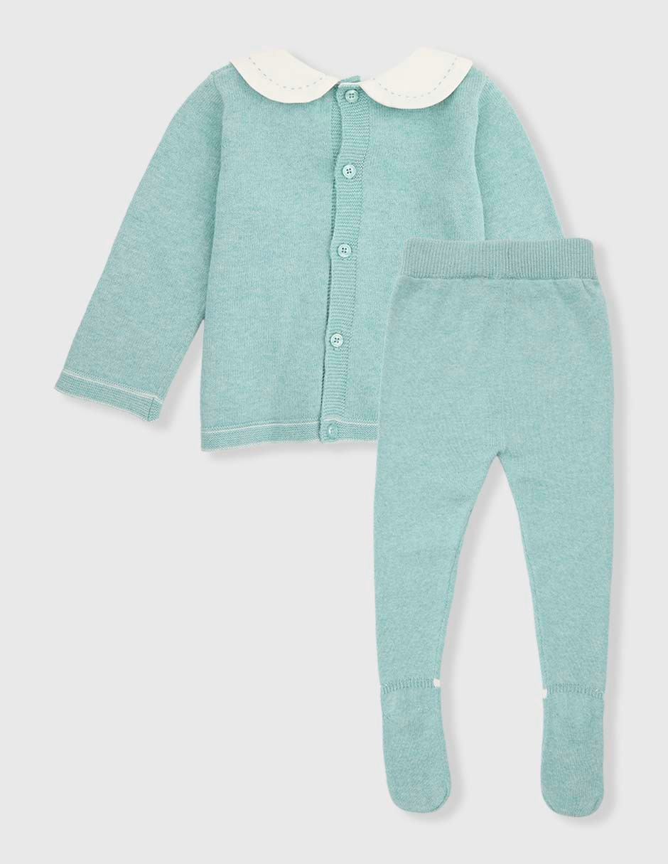 Conjunto Mon Caramel de algodón para bebé unisex 2 piezas 2
