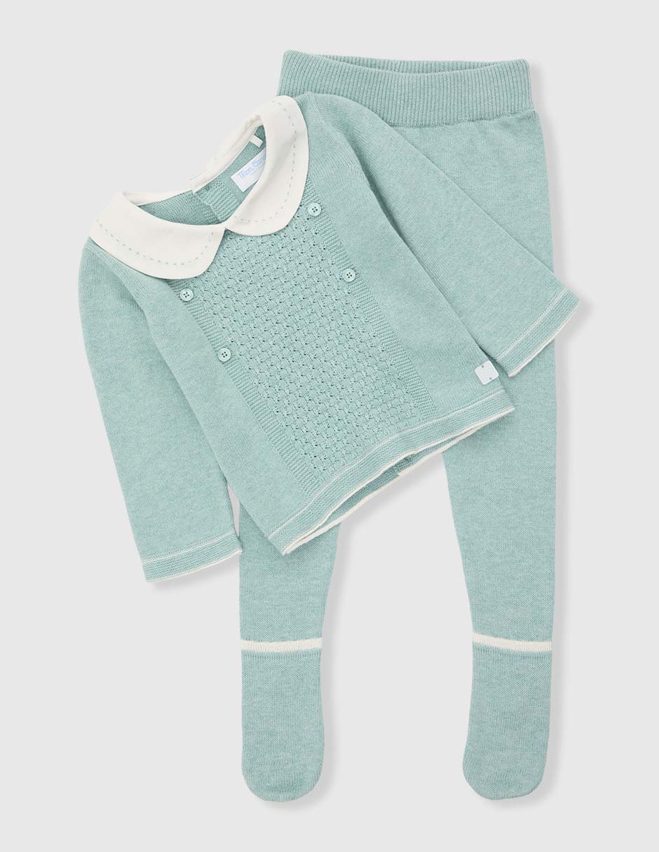 Conjunto Mon Caramel de algodón para bebé unisex 2 piezas 7