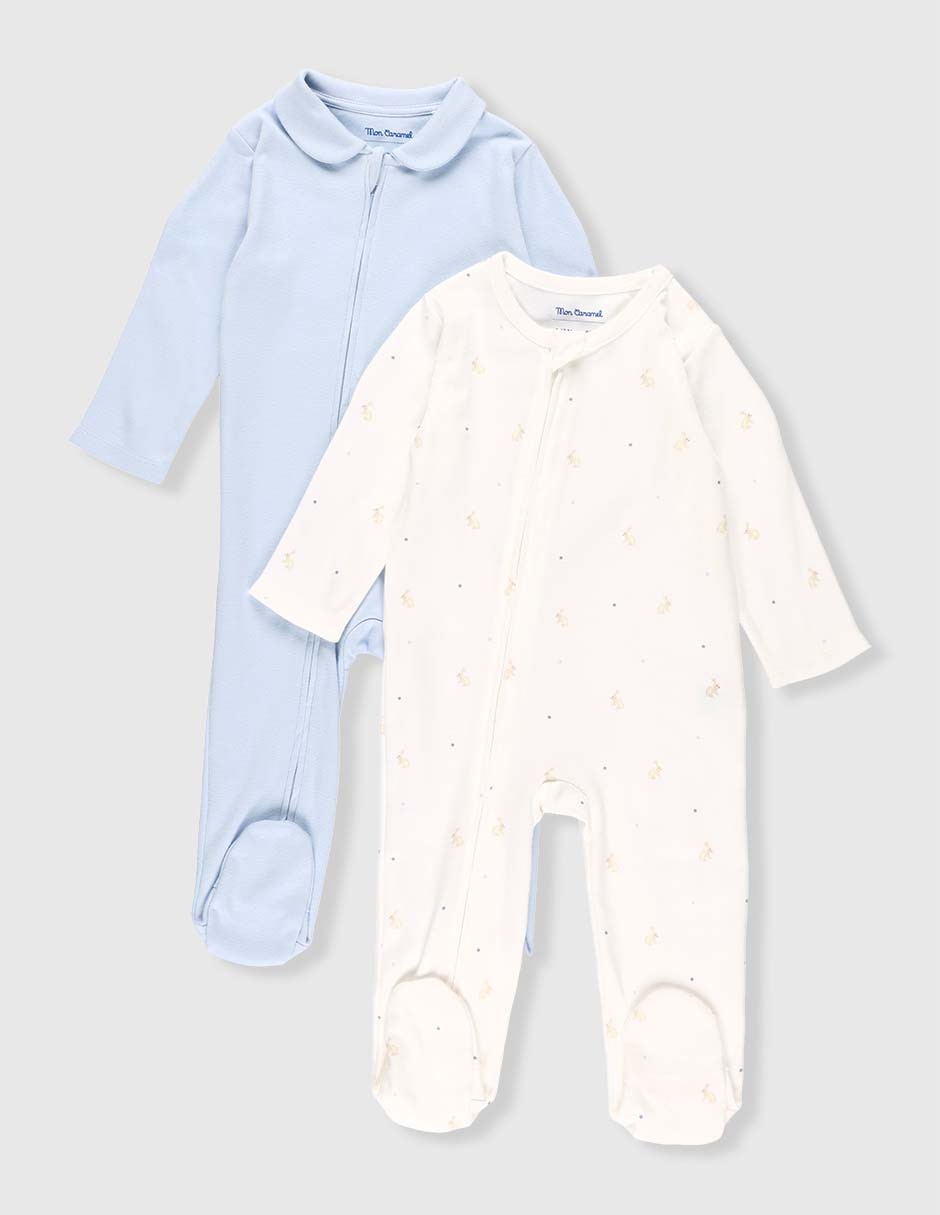 Set de mamelucos de algodón infantil