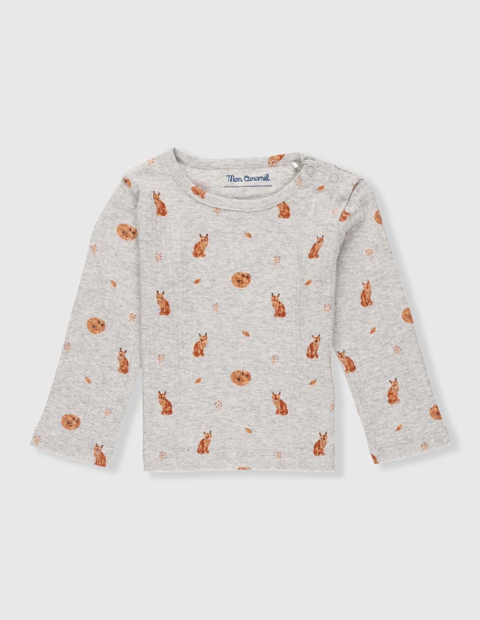 Playera manga larga para bebé unisex