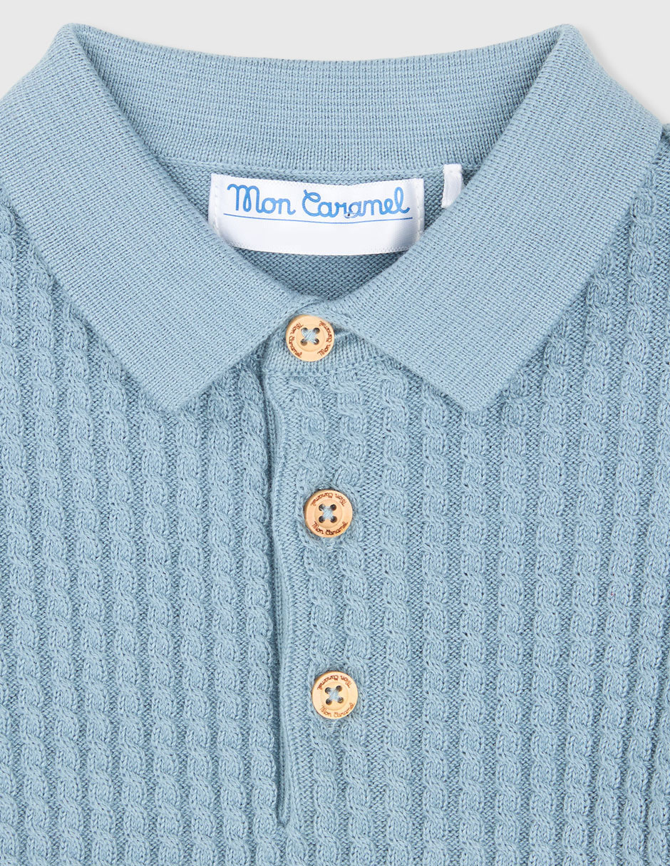 Playera tipo polo de algodón par bebé niño 3