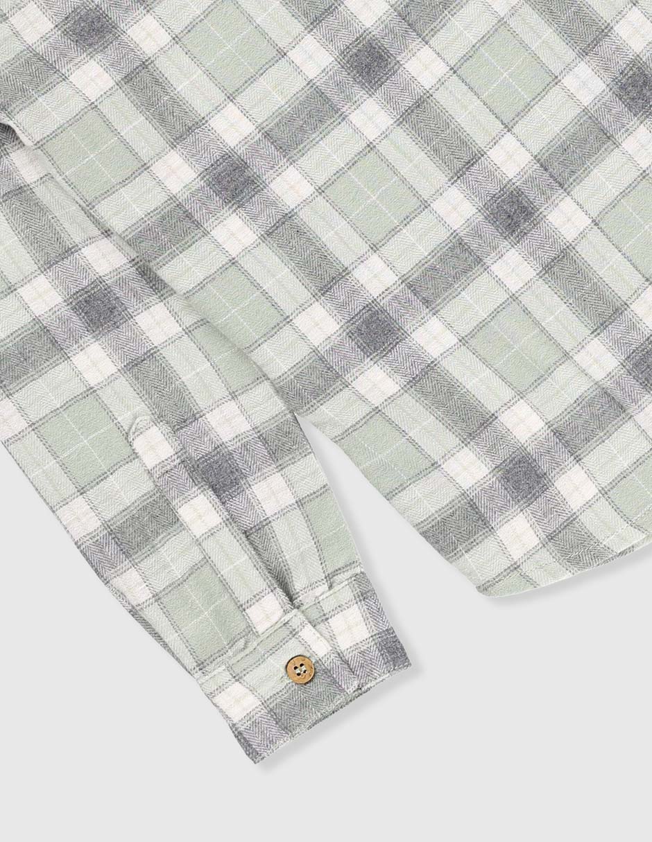 Camisa casual de algodón manga larga para niño 4