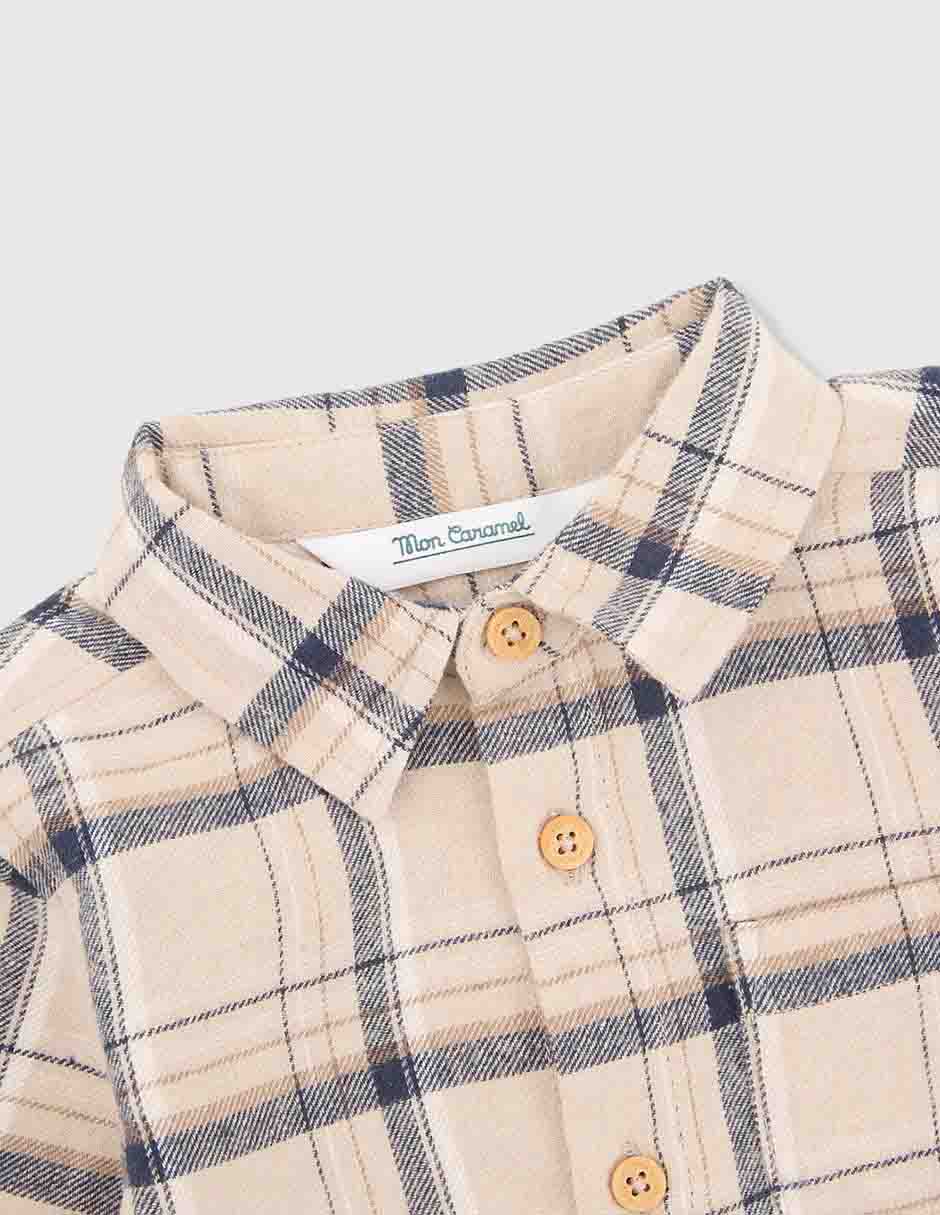 Camisa casual de algodón manga larga para bebé niño 3