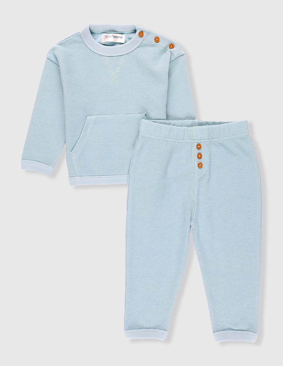 Conjunto deportivo regular con elástico para bebé niño