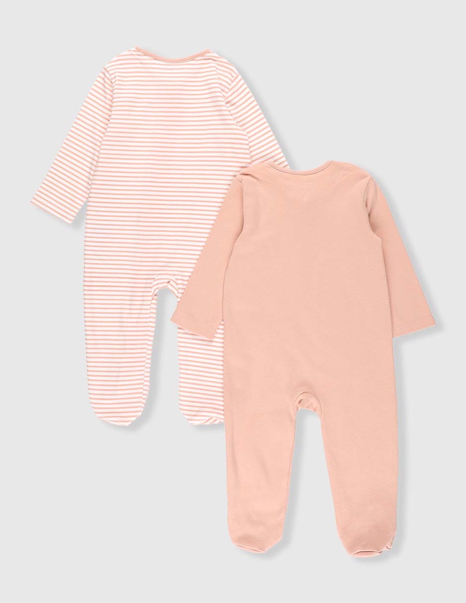 Set de mamelucos de algodón para bebé niña 2