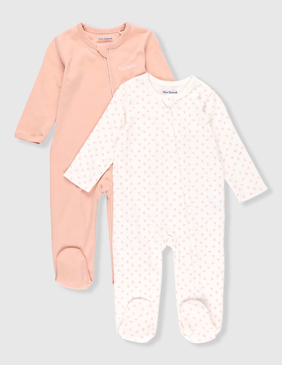 Set de mamelucos de algodón para bebé niña