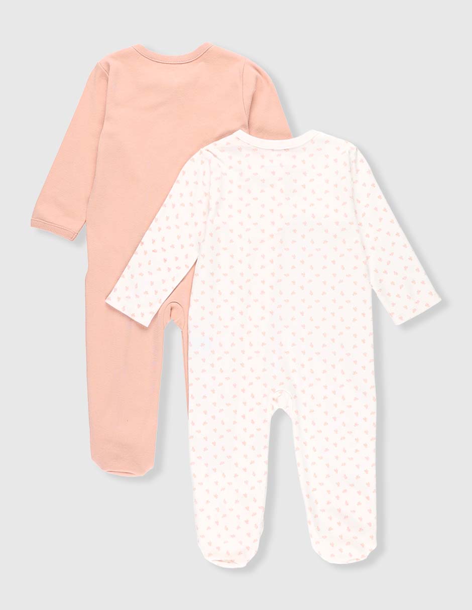 Set de mamelucos de algodón para bebé niña 2