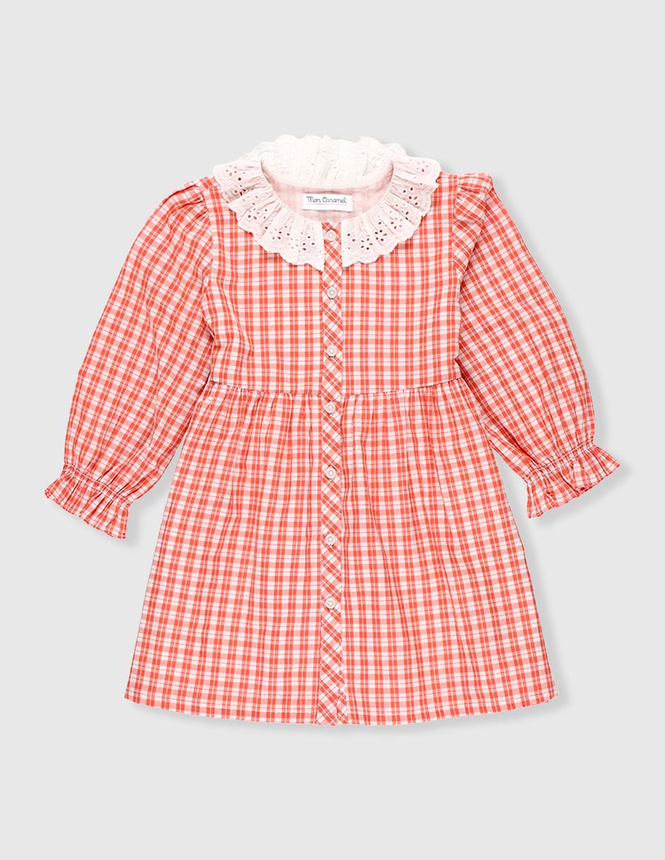 Vestido manga globo para niña
