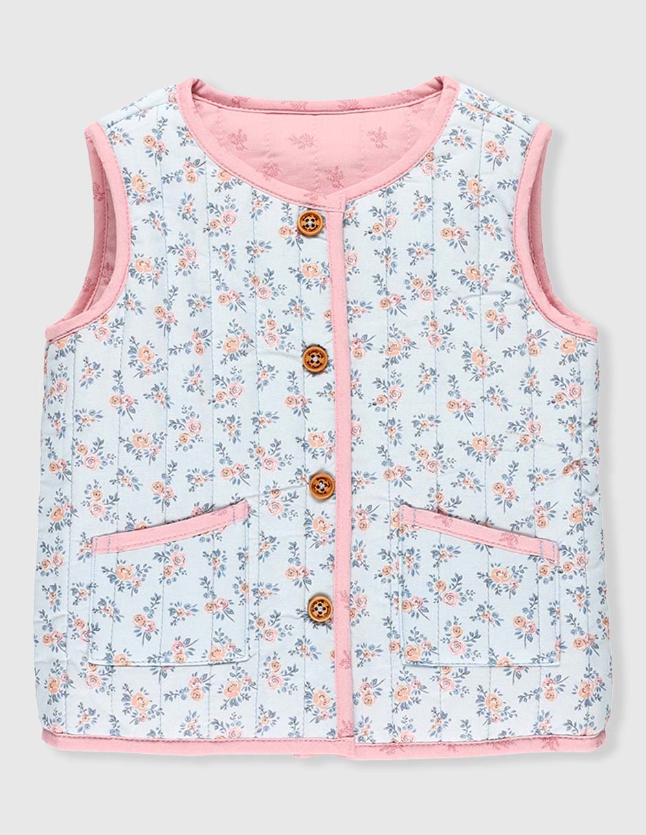 Chaleco con bolsillos para bebé niña Chaleco con bolsillos para bebé niña