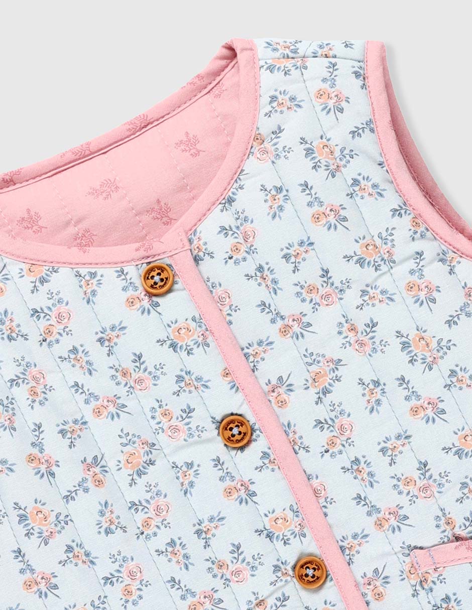 Chaleco con bolsillos para bebé niña 3