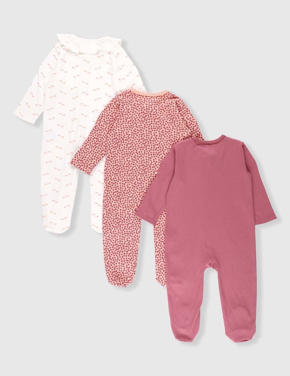 Set de mamelucos de algodón para bebé niña 2