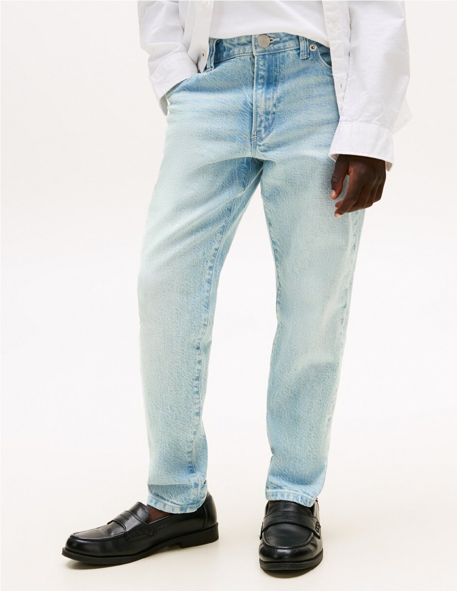 Jeans straight KB0KB09704-1AB lavado claro para niño 4