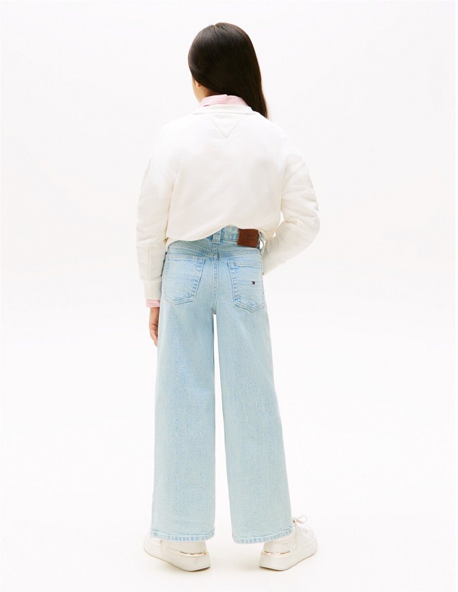 Jeans straight KG0KG08646-1AB lavado claro para niña 4