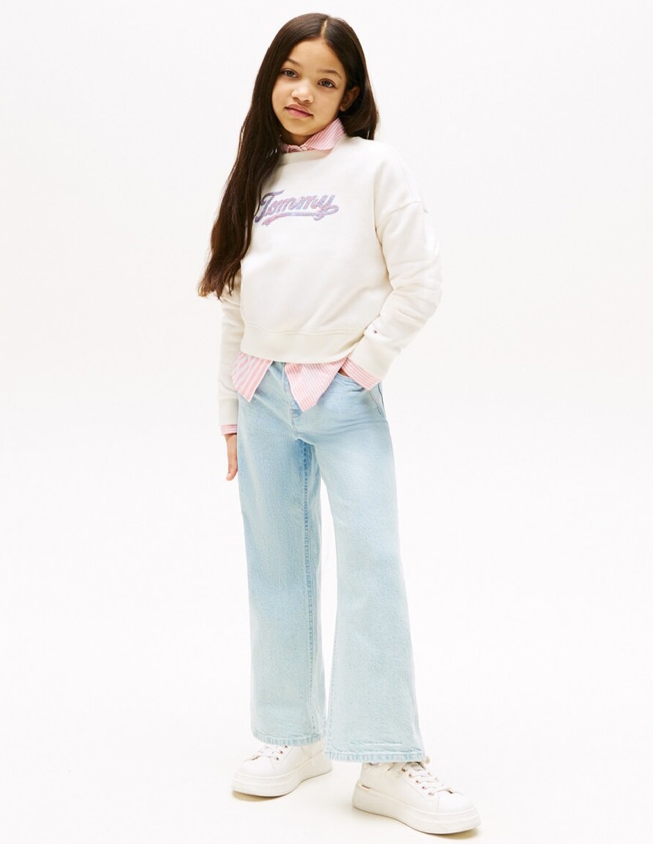 Jeans straight KG0KG08646-1AB lavado claro para niña 5