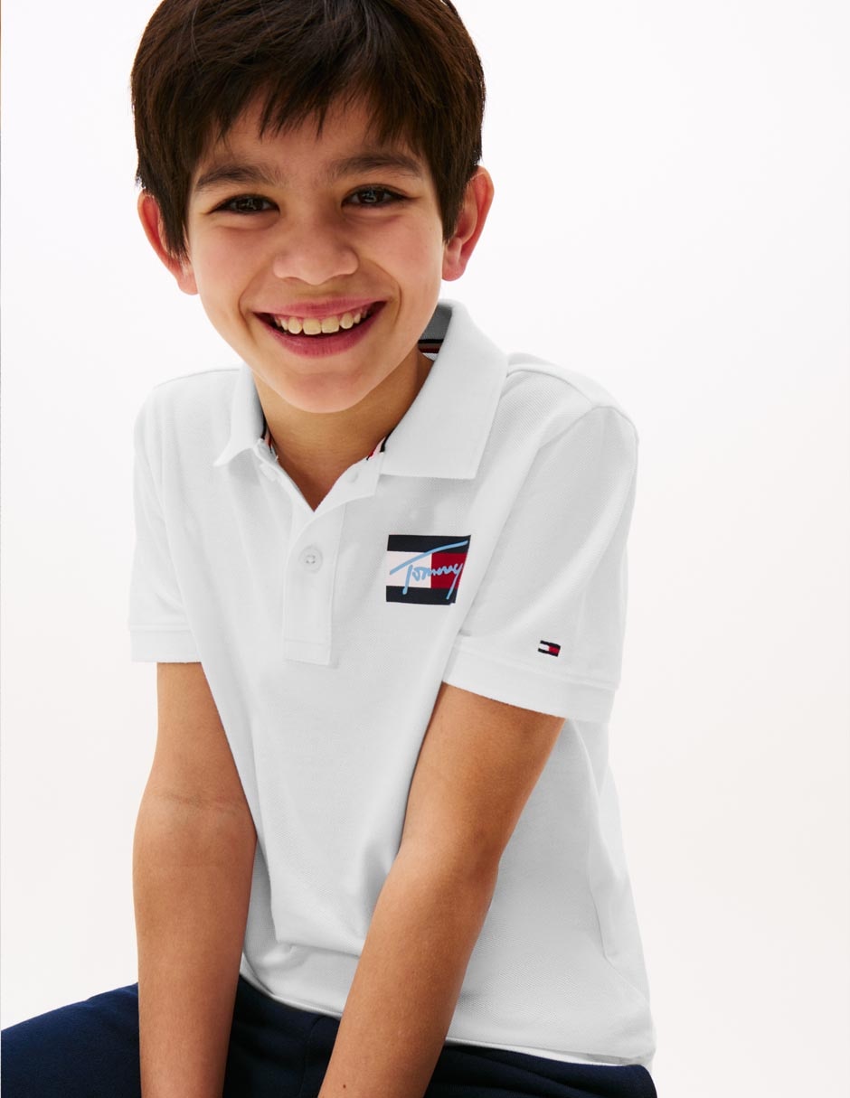 Playera tipo polo de algodón para bebé niño 3
