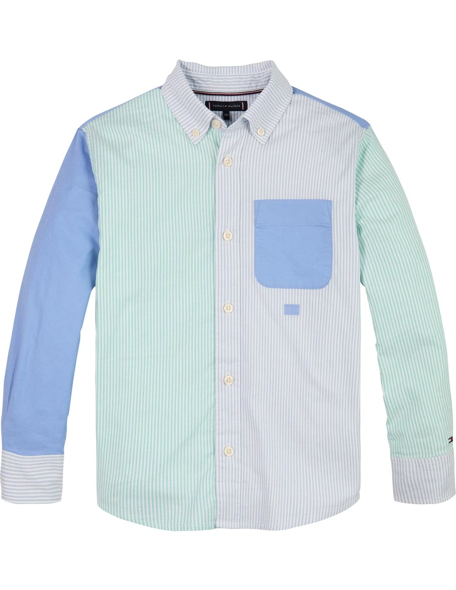 Camisa casual de algodón manga larga para niño Camisa casual de algodón manga larga para niño